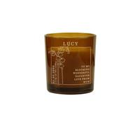 Personalised Memento Company Personalised May Birth Flower Amber Glass Candle Personalised Memento Company Amber