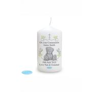 Personalised Memento Company Personalised Me To You Religious Cross Pillar Candle in White Personalised Memento Company White