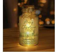 Personalised Memento Company Personalised Merry Christmas LED Glass Jar