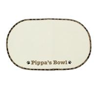 Personalised Memento Company Personalised Microfibre Paw Print Pet Bowl Mat