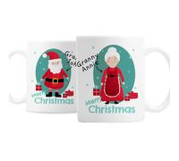 Personalised Memento Company Personalised Mr & Mrs Claus Mug Set