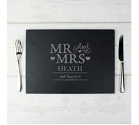Personalised Memento Company Personalised Mr & Mrs Slate Placemat