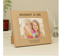 Personalised Memento Company Personalised Mummy & Me 5x7 Landscape Oak Finish Photo Frame