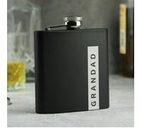 Personalised Memento Company Personalised Name Only Black Hip Flask