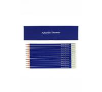 Personalised Memento Company Personalised Name Only Box & 12 Blue HB Pencils in Navy Personalised Memento Company Navy