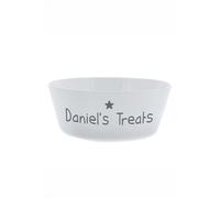 Personalised Memento Company Personalised Name Only Plastic Bowl in White Personalised Memento Company White