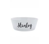 Personalised Memento Company Personalised Name Plastic Cat Bowl in White Personalised Memento Company White