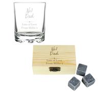 Personalised Memento Company Personalised No.1 Cooling Stones & Glass Set