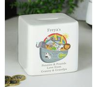Personalised Memento Company Personalised Noahs Ark Ceramic Square Money Box