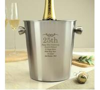 Personalised Memento Company Personalised Number Frame Stainless Steel Ice Bucket