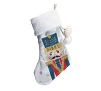 Personalised Memento Company Personalised Nutcracker Christmas Stocking in Grey Personalised Memento Company Grey