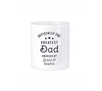 Personalised Memento Company Personalised Officially The Greatest Ceramic Storage Pot in White Personalised Memento Company White