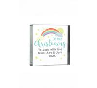 Personalised Memento Company Personalised On Your Christening Crystal Token in Clear Personalised Memento Company Clear