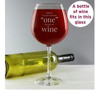 Personalised Memento Company Personalised 'One Glass' Bottle of Wine Glass