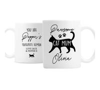 Personalised Memento Company Personalised Pawsome Cat Mum Mug