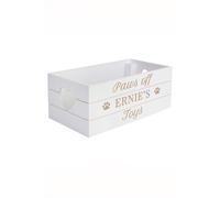 Personalised Memento Company Personalised Pets White Wooden Crate Personalised Memento Company White