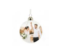 Personalised Memento Company Personalised Photo Upload Glass Bauble in Clear Personalised Memento Company Clear