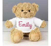 Personalised Memento Company Personalised Pink Name Only Teddy Bear