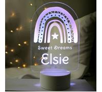 Personalised Memento Company Personalised Pink Rainbow LED Colour Changing Night Light