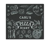 Personalised Memento Company Personalised Pizza Glass Chopping Board/Worktop Saver