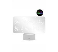 Personalised Memento Company Personalised Polka-dot Message LED Colour Changing Night Light in Clear Personalised Memento Company Clear