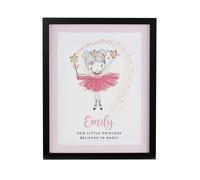 Personalised Memento Company Personalised Princess Ballerina Black Poster Frame
