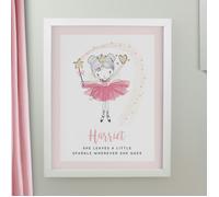 Personalised Memento Company Personalised Princess Ballerina White Poster Frame
