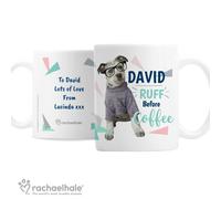 Personalised Memento Company Personalised Rachael Hale 'Ruff Before Coffee' Dog Mug