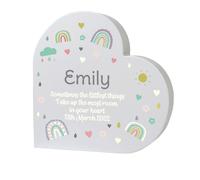 Personalised Memento Company Personalised Rainbow Free Standing Heart ornament