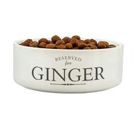 Personalised Memento Company Personalised Reserved For 14cm Medium White Pet Bowl