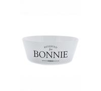 Personalised Memento Company Personalised Reserved for Plastic Cat Bowl in White Personalised Memento Company White