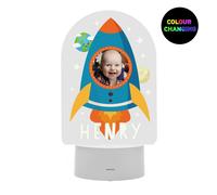 Personalised Memento Company Personalised Rocket Photo Upload LED Colour Changing Night Light
