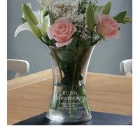 Personalised Memento Company Personalised 'Ruby Anniversary' Glass Vase