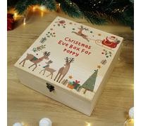 Personalised Memento Company Personalised Santa & Reindeer Christmas Eve Box - Brown