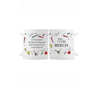 Personalised Memento Company Personalised School Teachers Mug in White Personalised Memento Company White