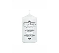 Personalised Memento Company Personalised Sentiments 'Those We Love' Pillar Candle in White Personalised Memento Company White