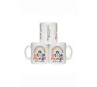Personalised Memento Company Personalised Shape Little Minds Mug in White Personalised Memento Company White