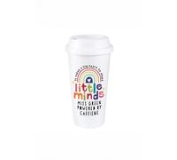 Personalised Memento Company Personalised Shape Little Minds Travel Mug in White Personalised Memento Company White
