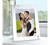 Personalised Memento Company Personalised Silver 5x7 50th Wedding Anniversary Photo Frame