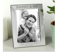 Personalised Memento Company Personalised Silver 5x7 Daddy & Me Photo Frame