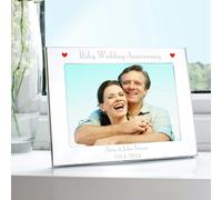 Personalised Memento Company Personalised Silver 5x7 Ruby Anniversary Landscape Photo Frame
