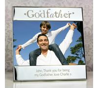 Personalised Memento Company Personalised Silver Godfather 6x4 Photo Frame