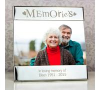 Personalised Memento Company Personalised Silver Memories 6x4 Photo Frame