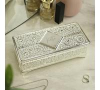 Personalised Memento Company Personalised Silver Plated Jewellery Box - Silver