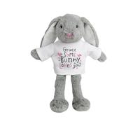Personalised Memento Company Personalised Some Bunny Loves You Bunny Rabbit in Grey Personalised Memento Company Grey