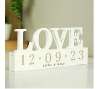 Personalised Memento Company Personalised Special Date Wooden Love Ornament