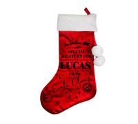 Personalised Memento Company Personalised Special Delivery Red Stocking Personalised Memento Company Red