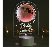 Personalised Memento Company Personalised Sun Moon & Stars LED Colour Changing Night Light