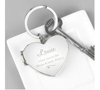 Personalised Memento Company Personalised Swirl Heart Photoframe Keyring