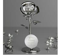 Personalised Memento Company Personalised Swirls & Hearts Crystocraft Rose Ornament